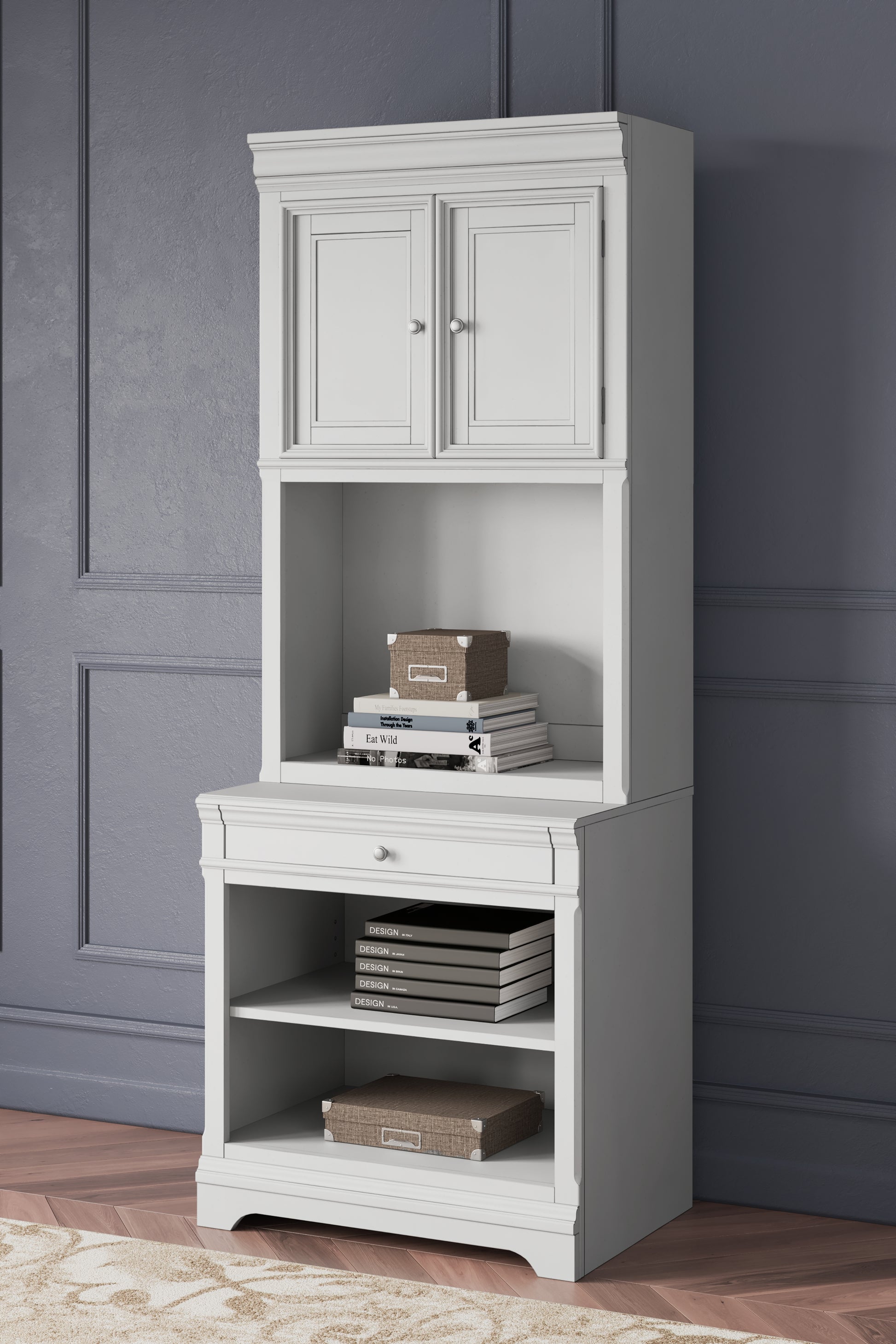 Pines Furniture Outlet - Ashley Furniture - Kanwyn Bookcase - Bookcase / Whitewash - H777H7