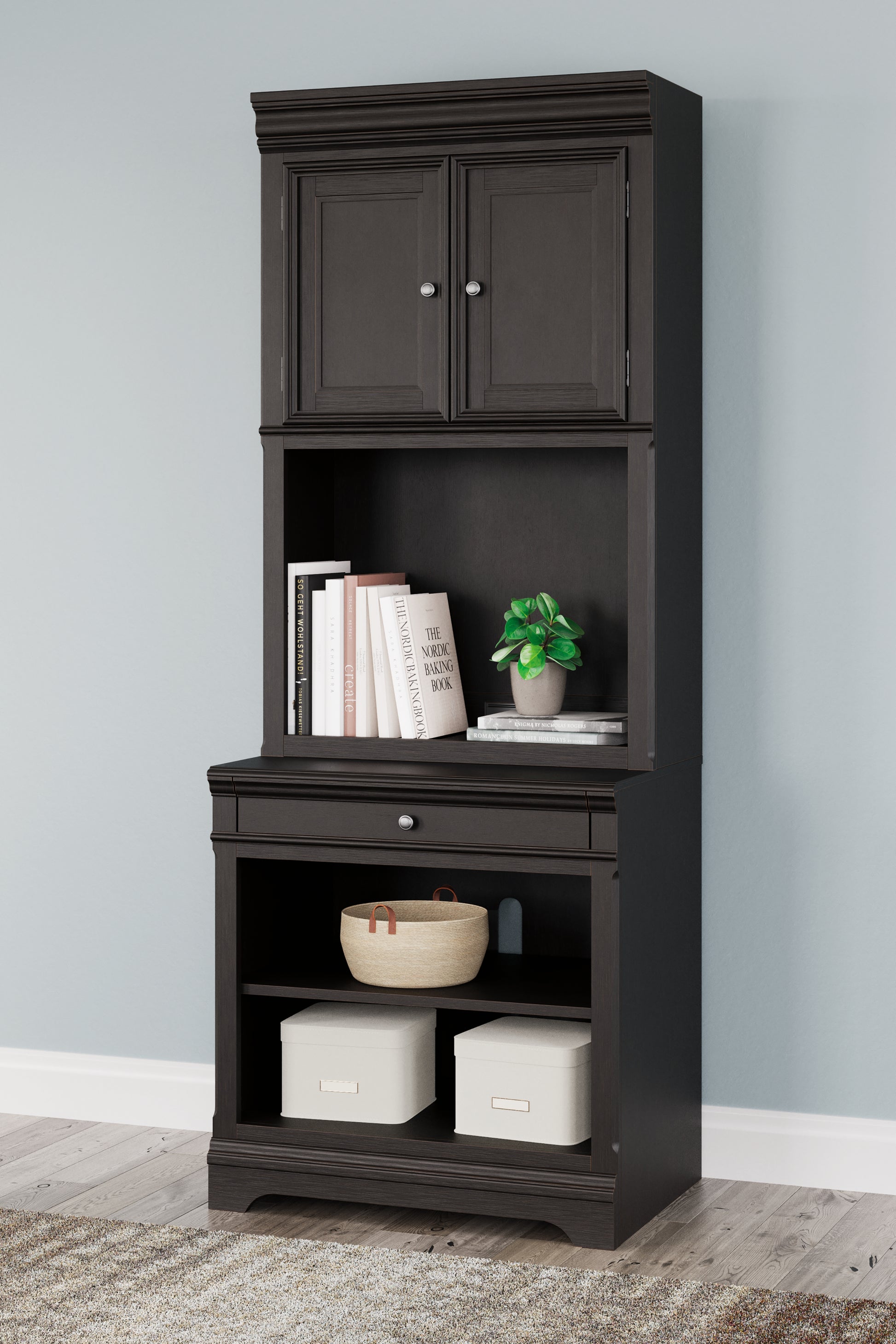 Pines Furniture Outlet - Ashley Furniture - Beckincreek Bookcase - Bookcase / Black - H778H7