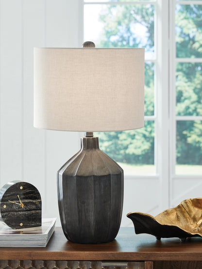 Pines Furniture Outlet - Ashley Furniture - Jilton Lighting - Poly Table Lamp (1/CN) / Black - L235844