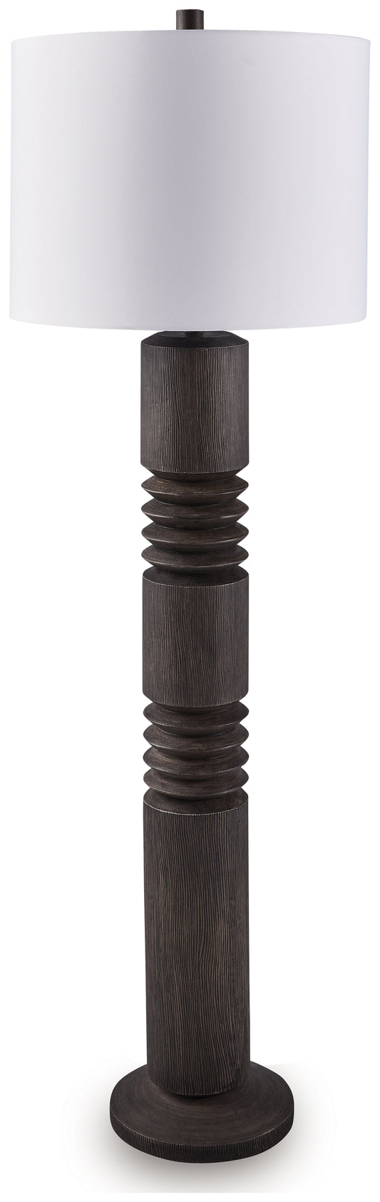 Pines Furniture Outlet - Ashley Furniture - Fainwell Lighting - Poly Floor Lamp (1/CN) / Distressed Black - L235861