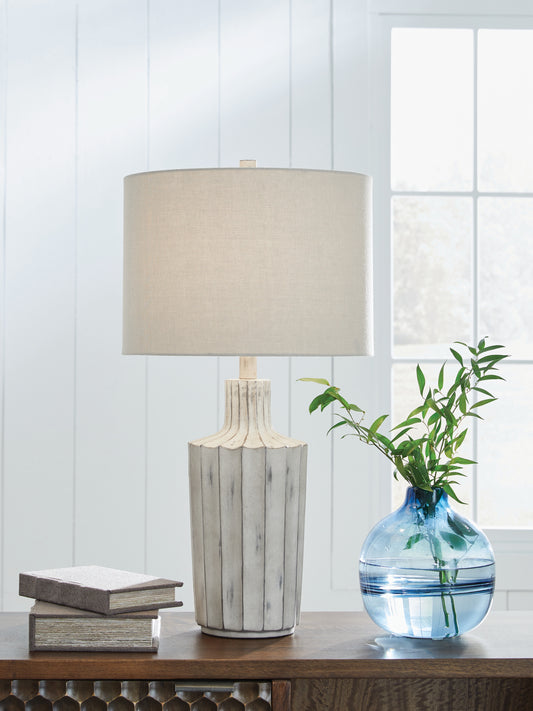 Pines Furniture Outlet - Ashley Furniture - Imre Lighting - Poly Table Lamp (1/CN) / Distressed Brown - L235884