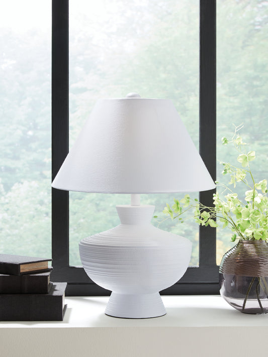 Pines Furniture Outlet - Ashley Furniture - Harelwood Lighting - Poly Table Lamp (1/CN) / White - L235934