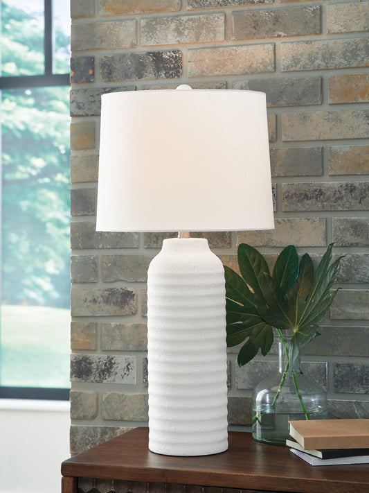 Pines Furniture Outlet - Ashley Furniture - Vauville Lighting - Poly Table Lamp (Set of 2) - L243674