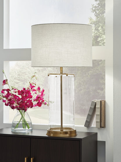 Pines Furniture Outlet - Ashley Furniture - Gizeh Lighting - Glass Table Lamp (1/CN) - L430954