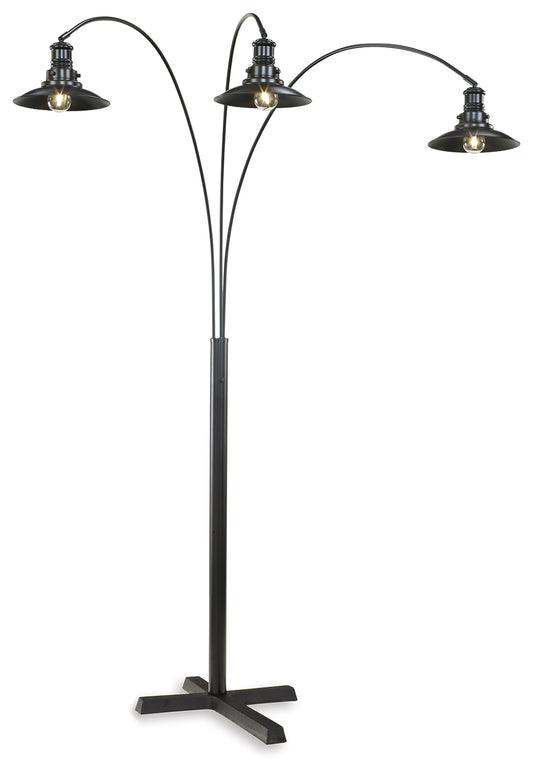 Pines Furniture Outlet - Ashley Furniture - Sheriel Lighting - Metal Arc Lamp (1/CN) / Black - L725059