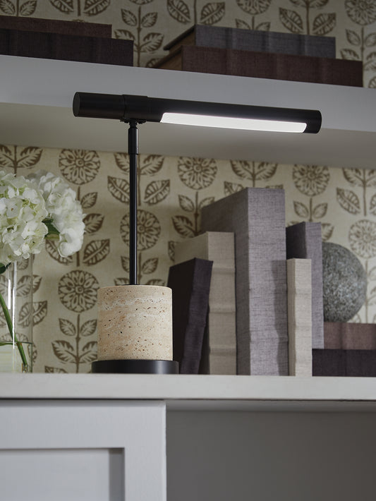 Pines Furniture Outlet - Ashley Furniture - Vinmour Lighting - Metal Desk Lamp (1/CN) / Brown/Beige - L734402