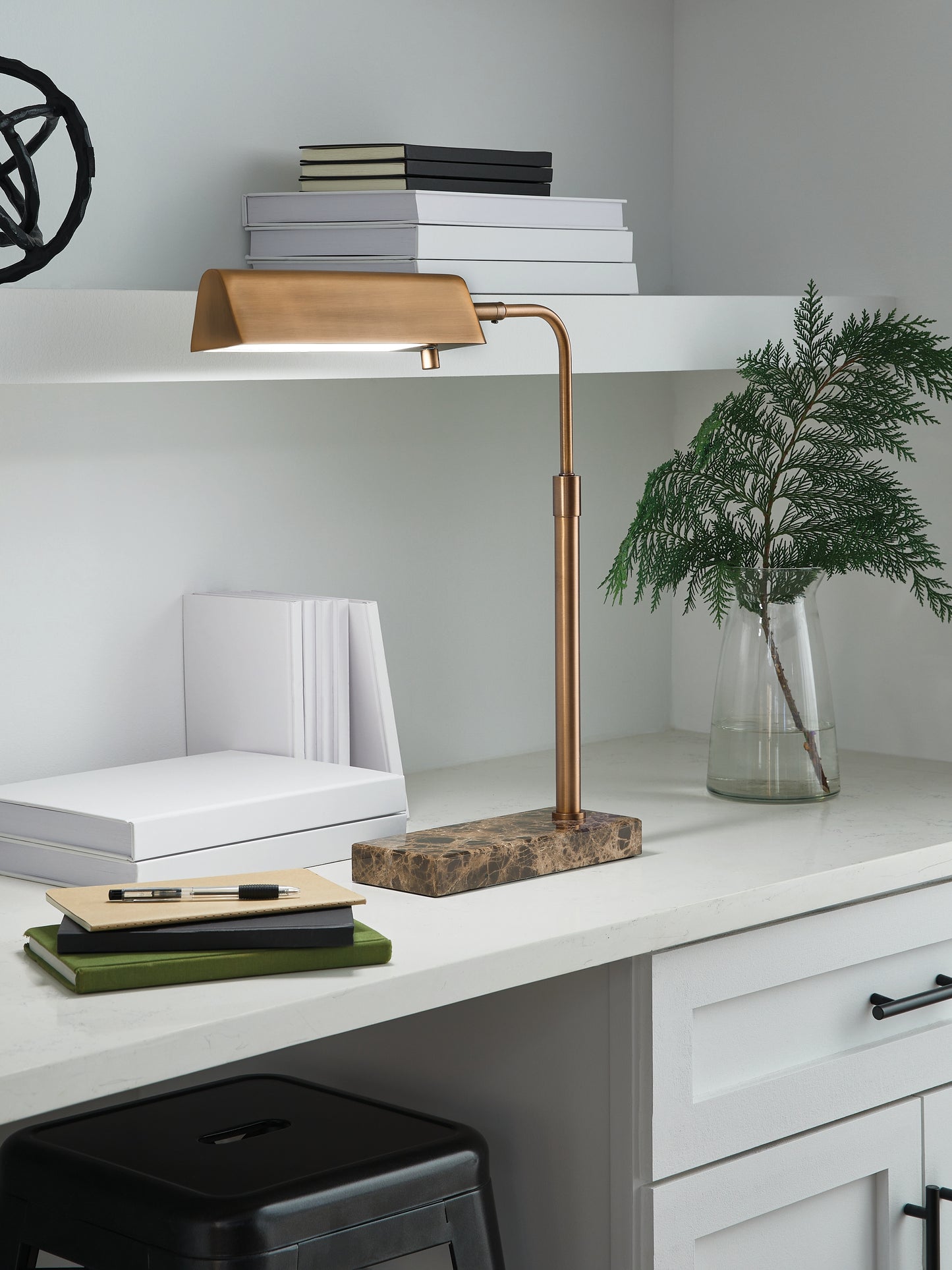 Pines Furniture Outlet - Ashley Furniture - Yafe Lighting - Metal Desk Lamp (1/CN) / Bronze Finish - L734412