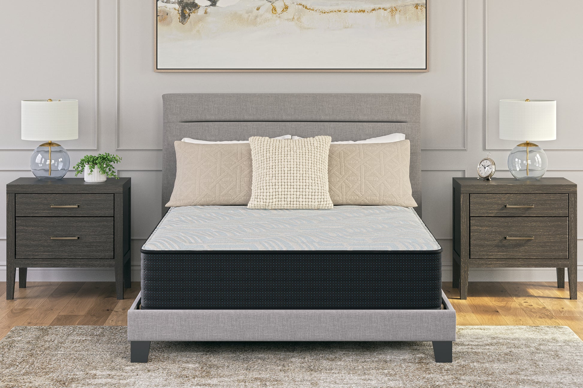 Pines Furniture Outlet - Ashley Furniture - Palisades Firm Mattresses - King / Gray/Blue - M41541
