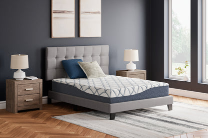 Pines Furniture Outlet - Ashley Furniture - 10 Inch Chime Elite 2.0 Mattresses - King / White/Blue - M42541