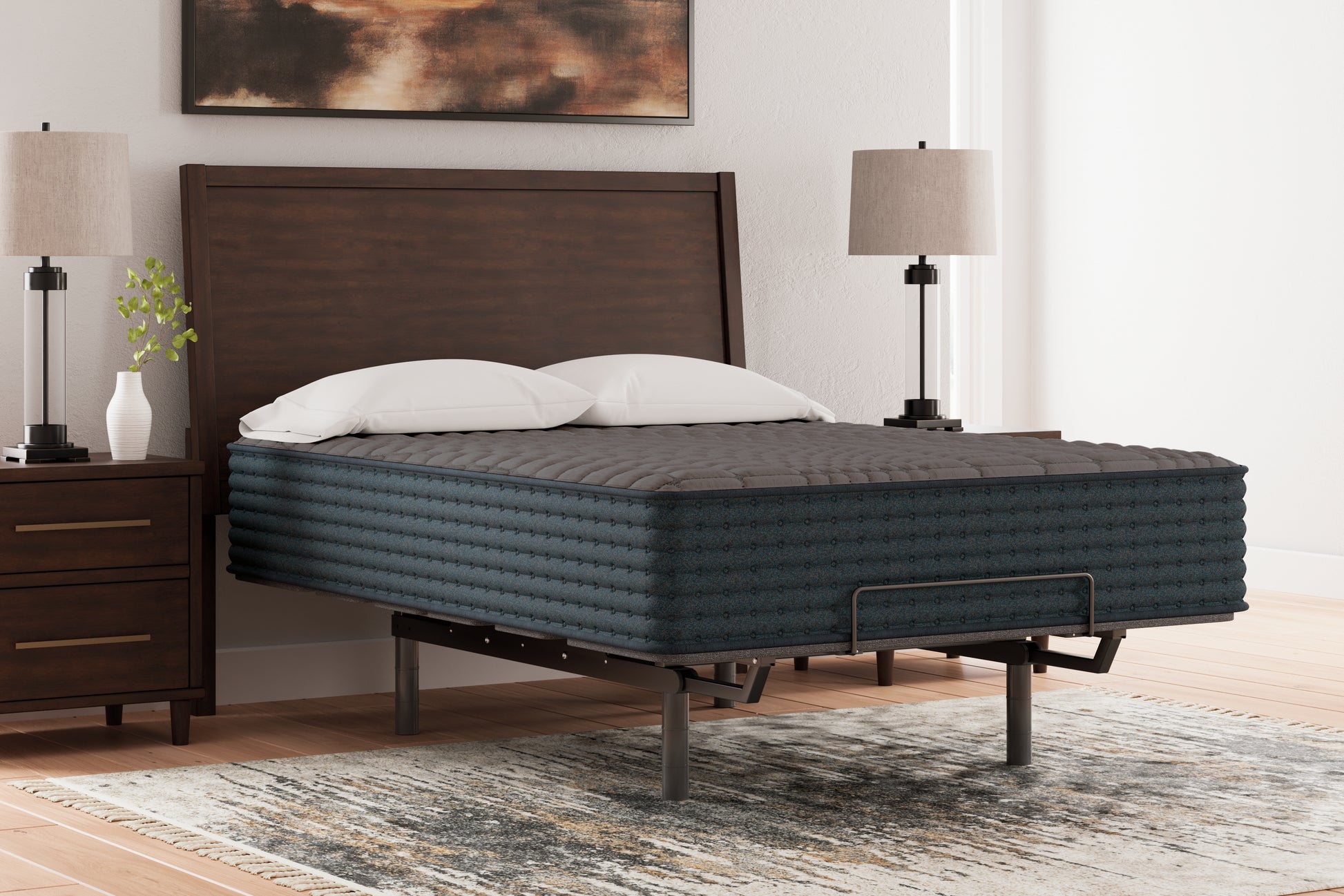 Pines Furniture Outlet - Ashley Furniture - Gray 1200 Hybrid Mattresses - Queen / Gray - M43831