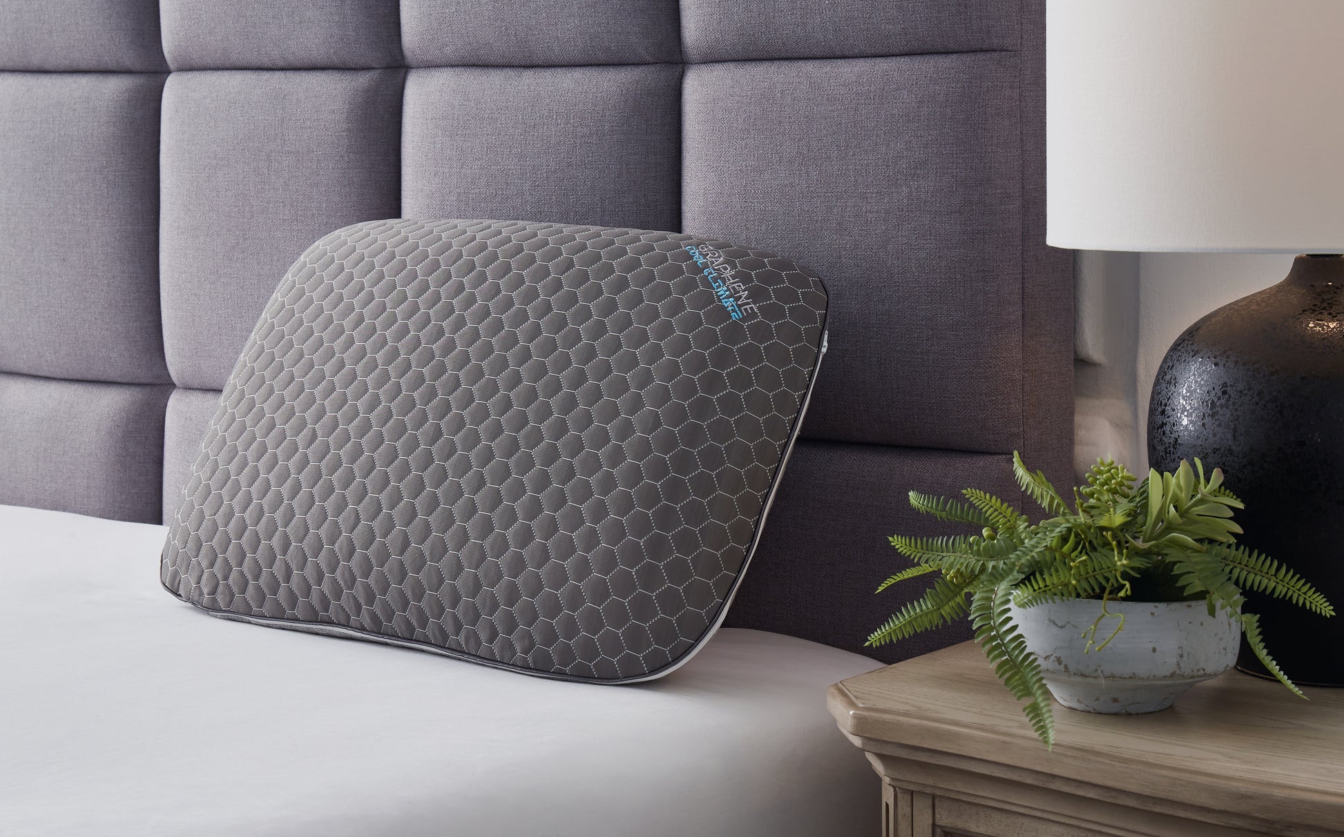 Pines Furniture Outlet - Ashley Furniture - Zephyr 2.0 Pillows - Graphene Contour Pillow (6/CS) / Dark Gray - M52113
