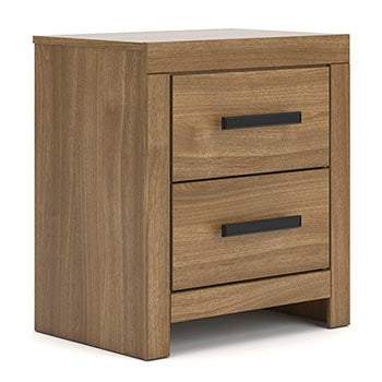 Pines Furniture Outlet - Ashley Furniture - Broachmyn Bedroom - Two Drawer Night Stand / Auburn - PCB1116-92