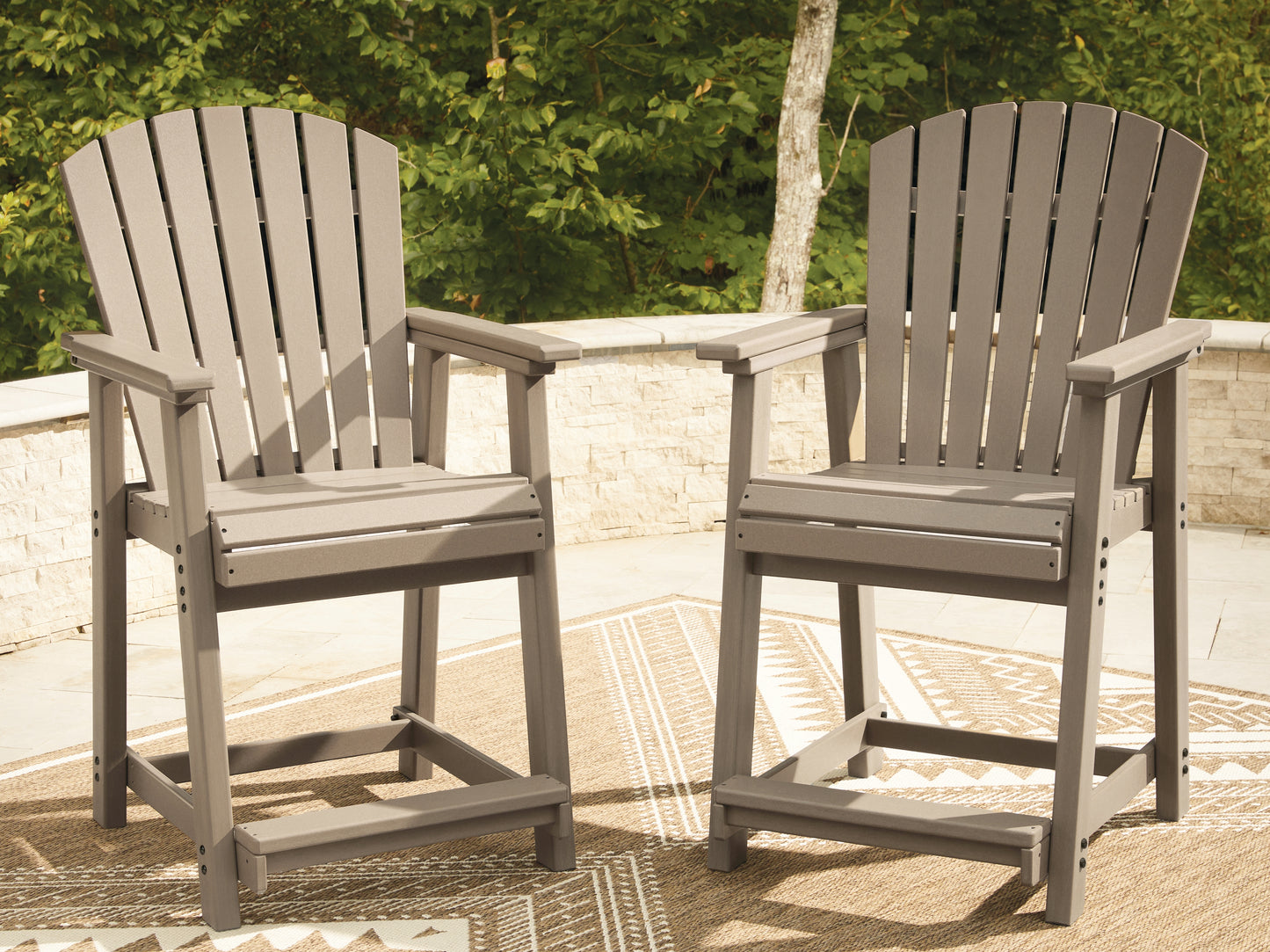 Pines Furniture Outlet - Ashley Furniture - Seacliff Beach Outdoor - Barstool (Set of 2) - PCP228-124