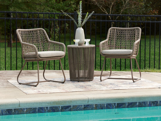 Pines Furniture Outlet - Ashley Furniture - Majors Beach Outdoor - Chairs w/CUSH/Table Set (3/CN) - PCP321-050