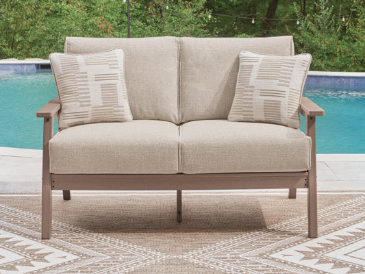 Pines Furniture Outlet - Ashley Furniture - Grover Beach Outdoor - Loveseat w/Cushion - PCP422-835