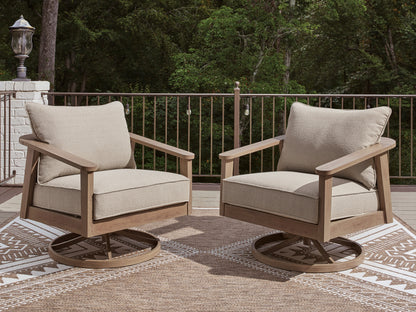 Pines Furniture Outlet - Ashley Furniture - Harmony Headlands Outdoor - Swivel Lounge w/ Cushion - PCP428-821