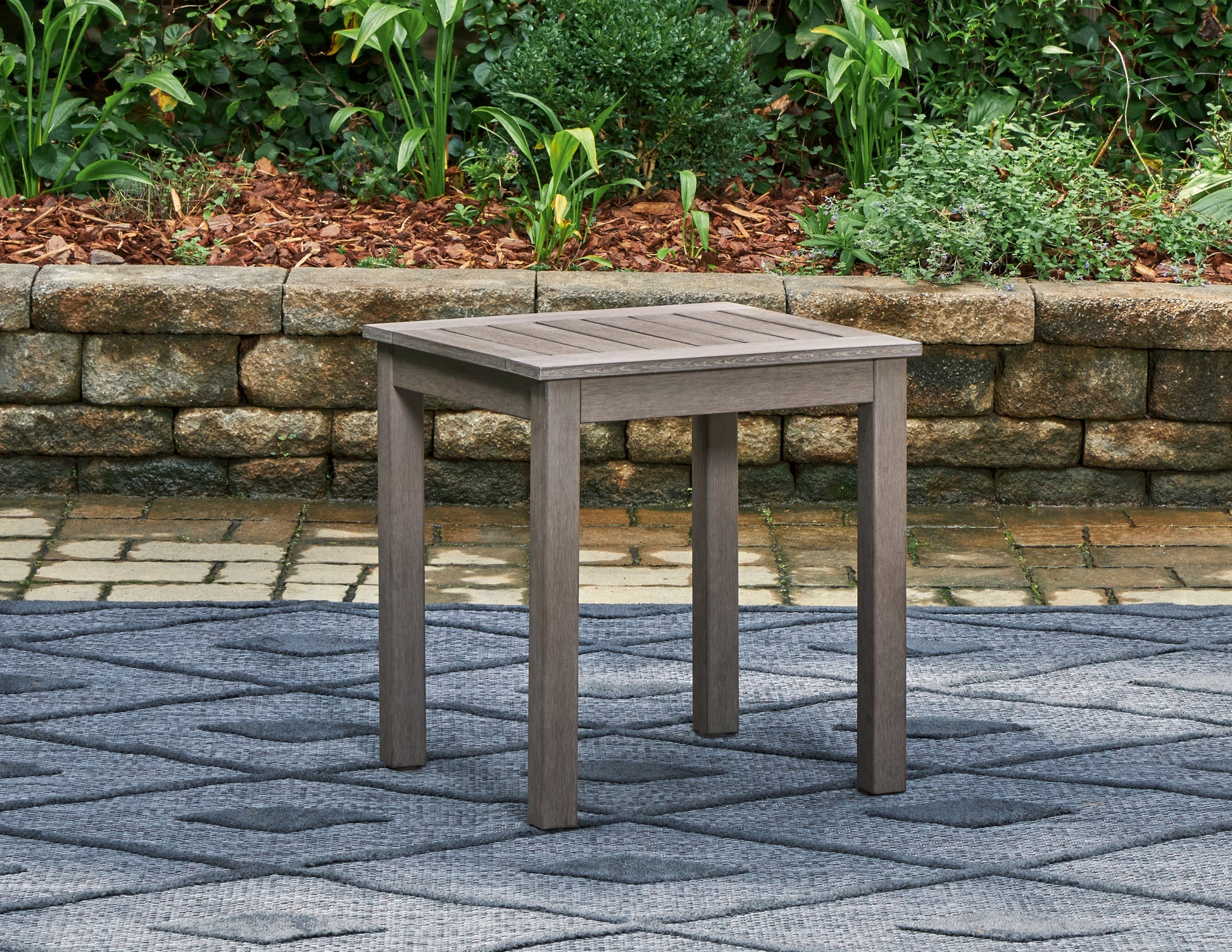 Pines Furniture Outlet - Ashley Furniture - Hillside Barn Outdoor - Square End Table / Brown - P564-702