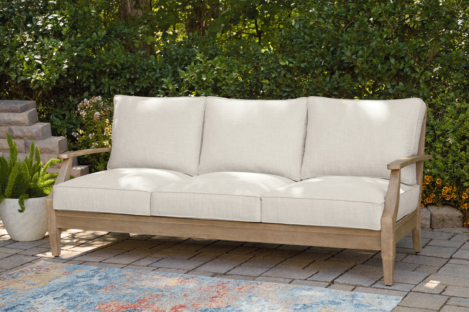 Pines Furniture Outlet - Ashley Furniture - Carter Hall Outdoor - Sofa with Cushion - P601-838