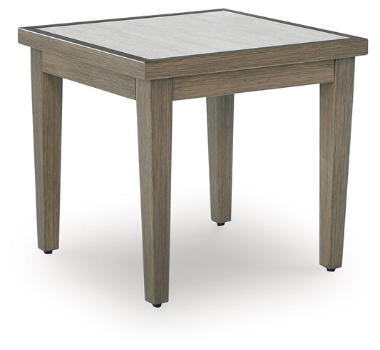 Pines Furniture Outlet - Ashley Furniture - Rainier Ranch Outdoor - Round Fire Pit Table / Beige - P701-776