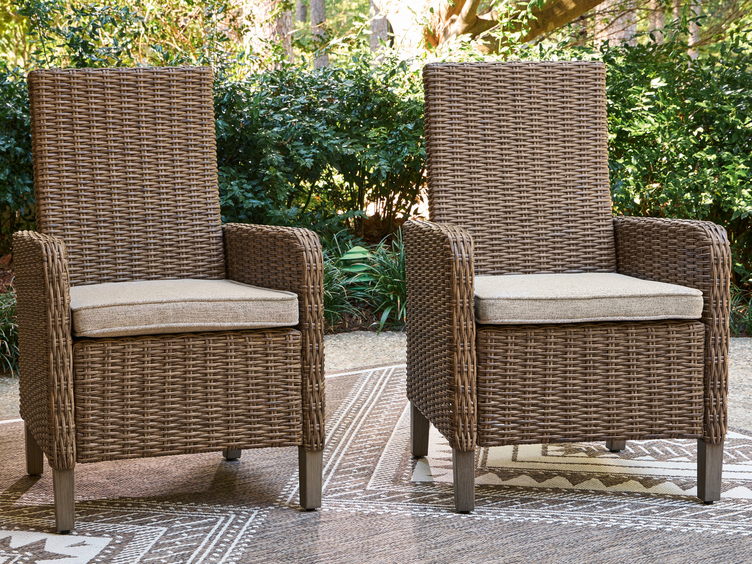 Pines Furniture Outlet - Ashley Furniture - Laguna Heights Outdoor - Arm Chair With Cushion (Set of 2) - PCP790-601A