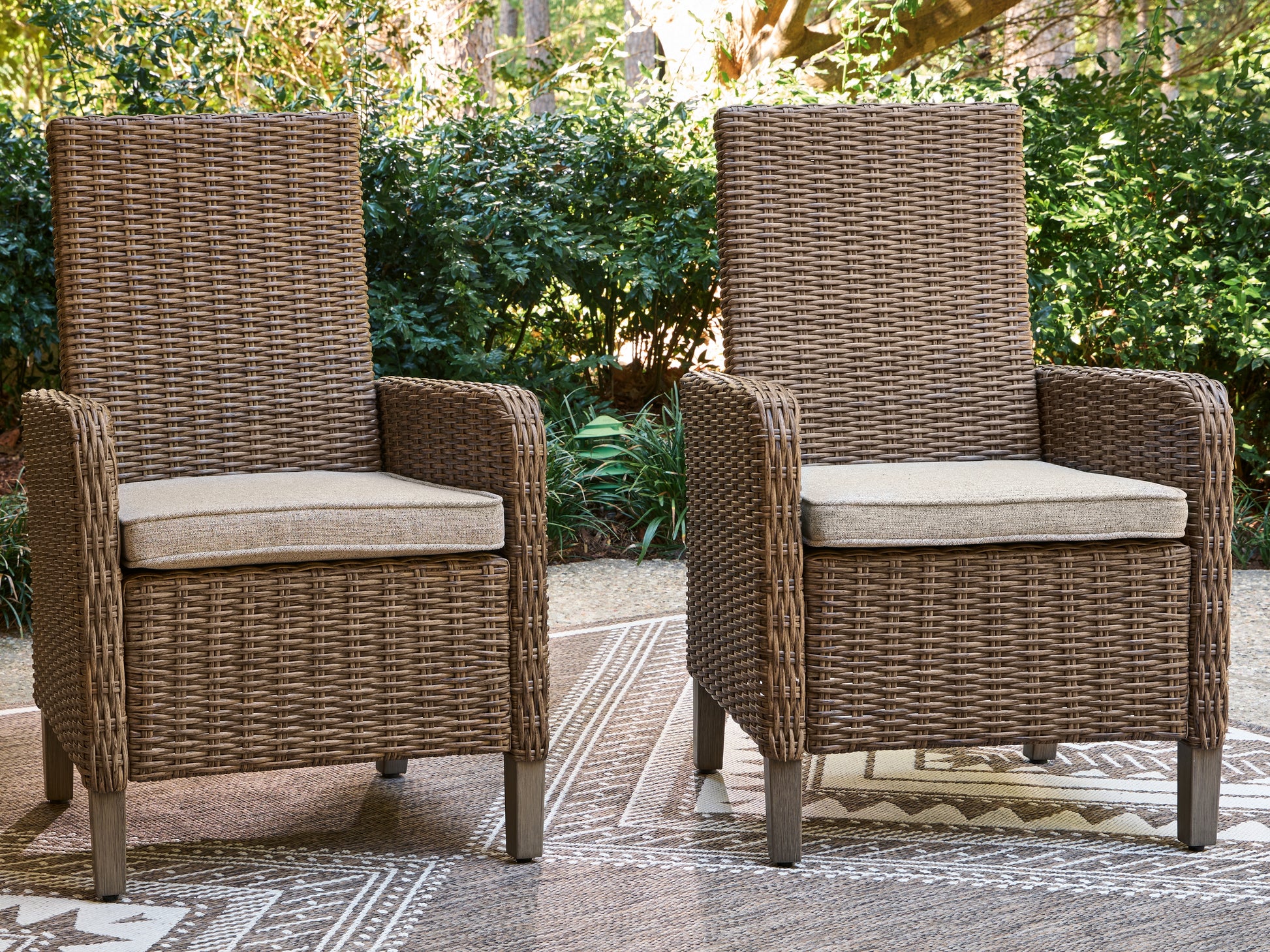 Pines Furniture Outlet - Ashley Furniture - Laguna Heights Outdoor - Arm Chair With Cushion (Set of 2) - PCP790-601A