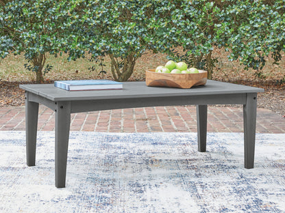 Pines Furniture Outlet - Ashley Furniture - Cove Beach Outdoor - Rectangular Cocktail Table / Gray - PCP803-701