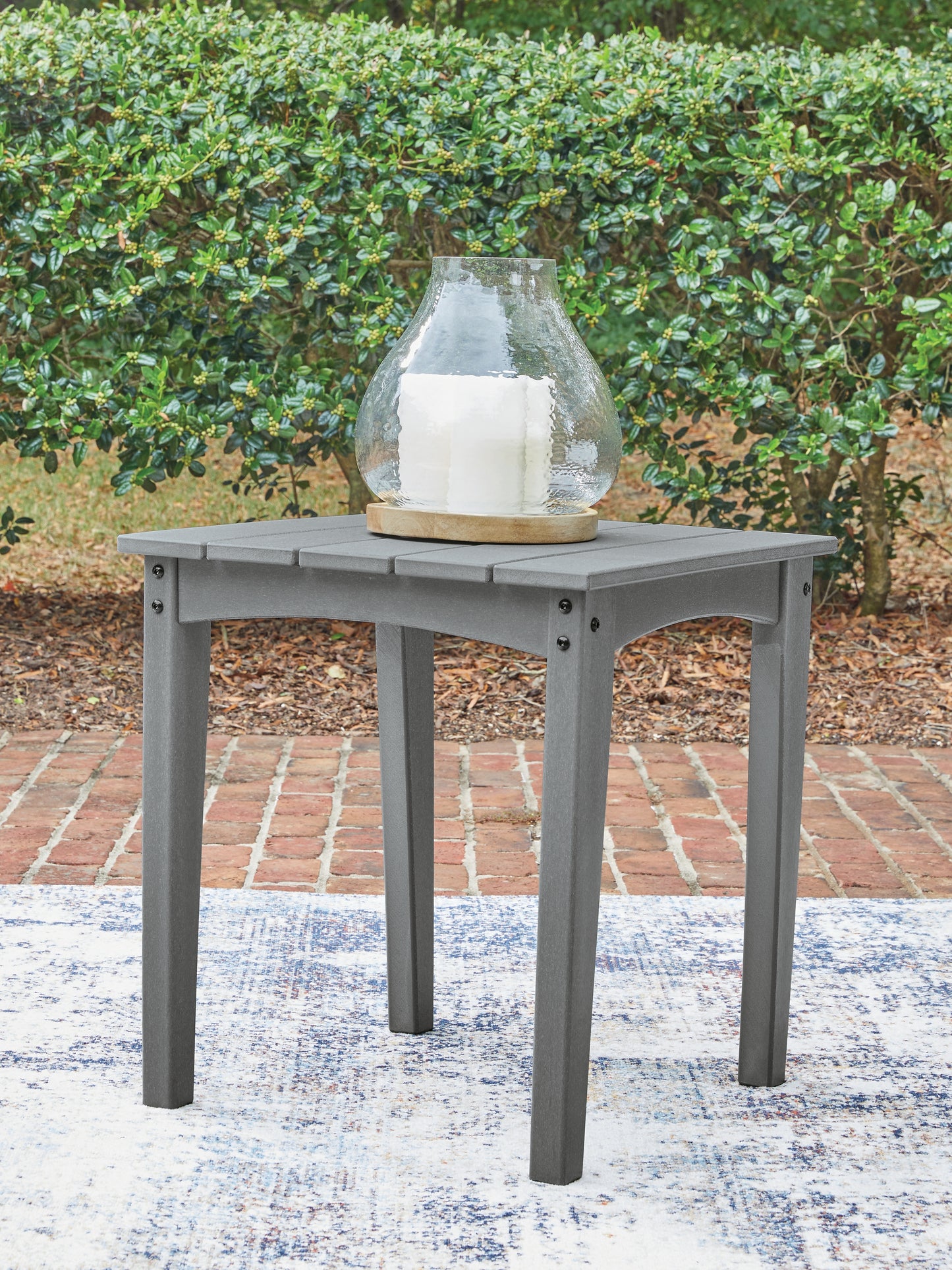 Pines Furniture Outlet - Ashley Furniture - Cove Beach Outdoor - Square End Table / Gray - PCP803-702