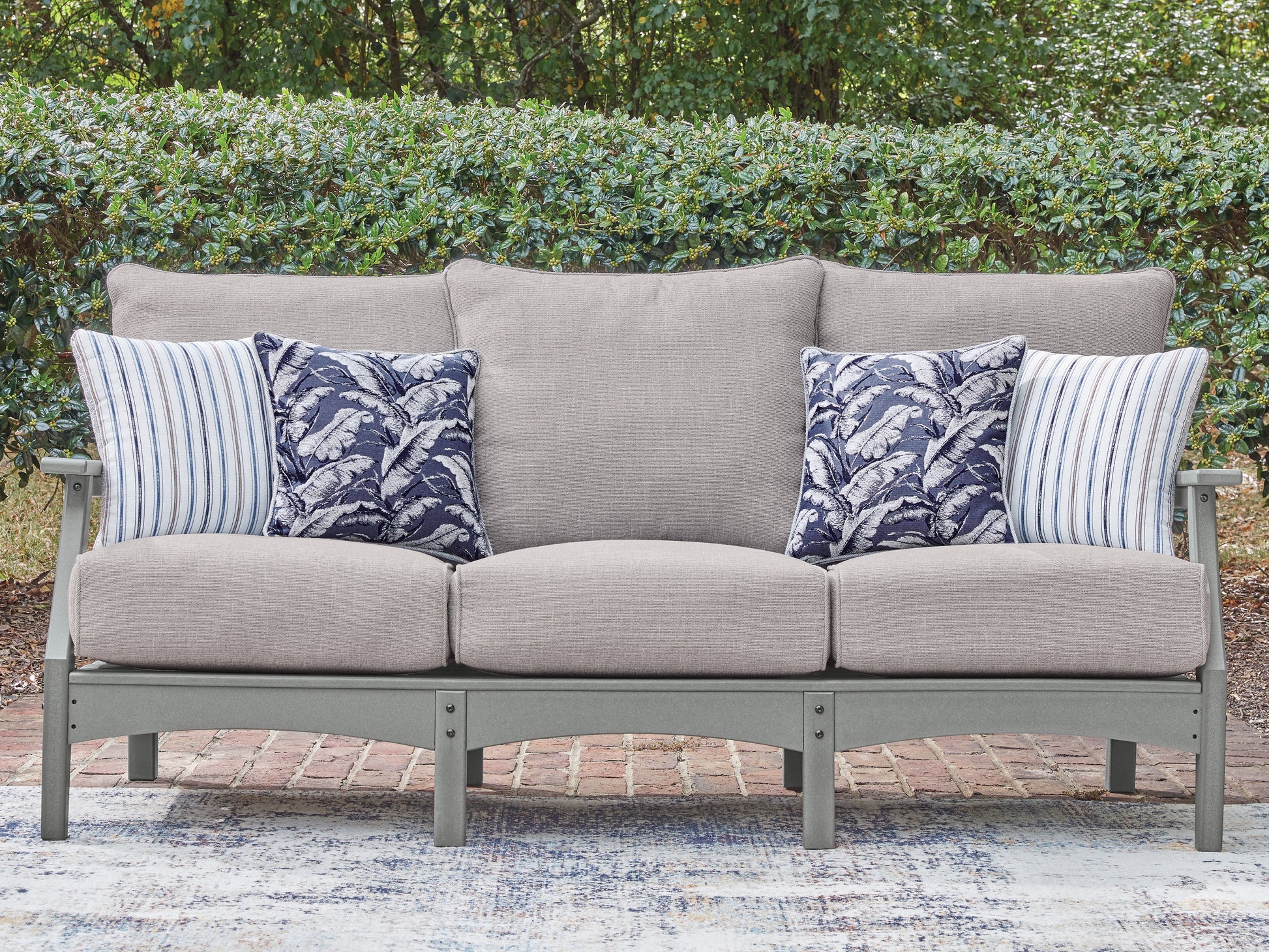 Pines Furniture Outlet - Ashley Furniture - Cove Beach Outdoor - Sofa with Cushion - PCP803-838