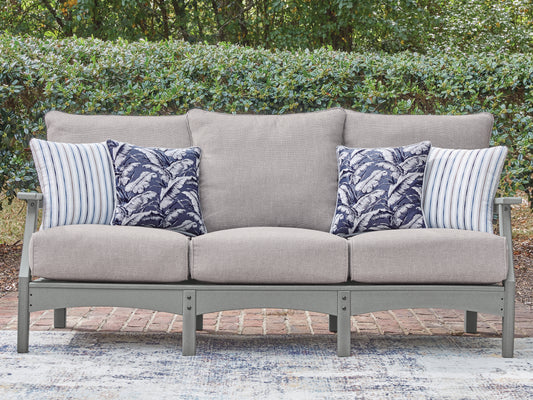 Pines Furniture Outlet - Ashley Furniture - Cove Beach Outdoor - Sofa with Cushion - PCP803-838
