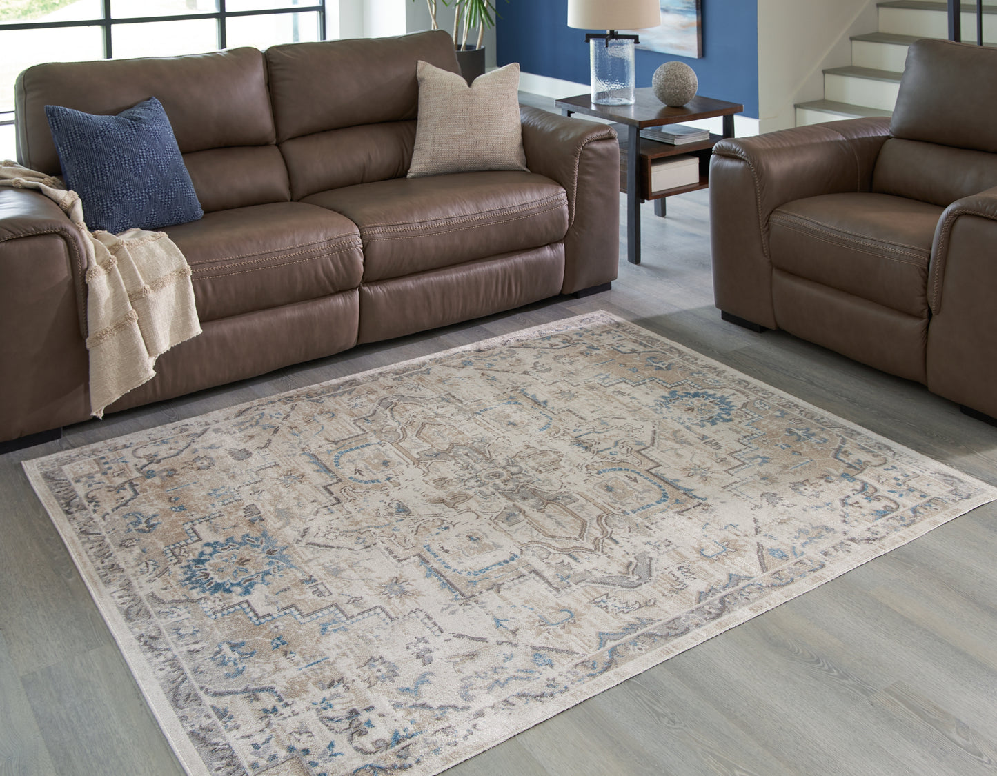 Pines Furniture Outlet - Ashley Furniture - Barkham Rug - 7'10" x 10' Washable Rug / Multi - R405551