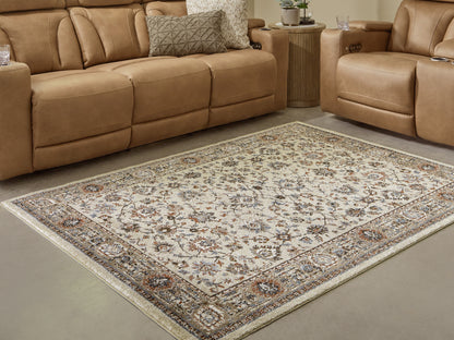 Pines Furniture Outlet - Ashley Furniture - Beritham Rug - Medium Rug / Blue/Brown/Beige - R407262