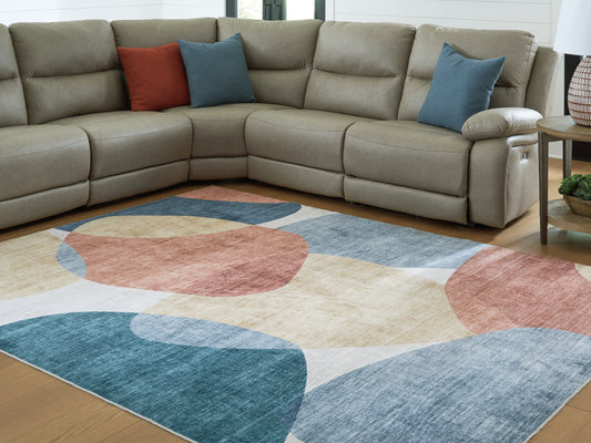 Pines Furniture Outlet - Ashley Furniture - Chanleigh Rug - Washable 7'6" x 9'6" Area Rug / Multi - R407371