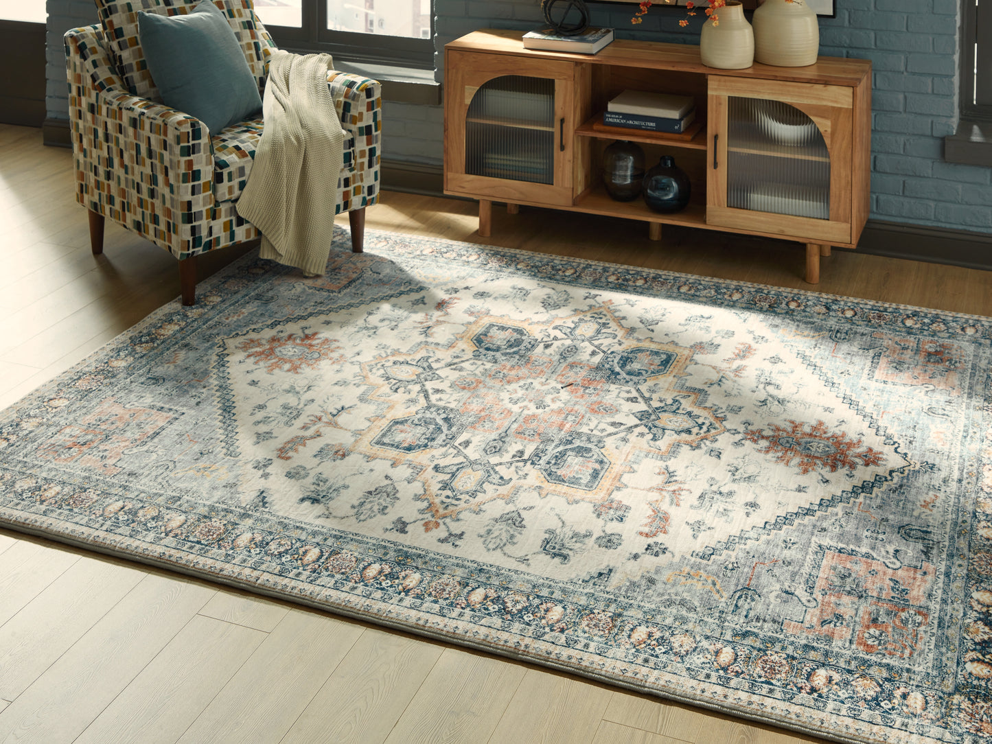Pines Furniture Outlet - Ashley Furniture - Wallney Rug - 7'6" x 9'6" Area Rug / Multi - R407491