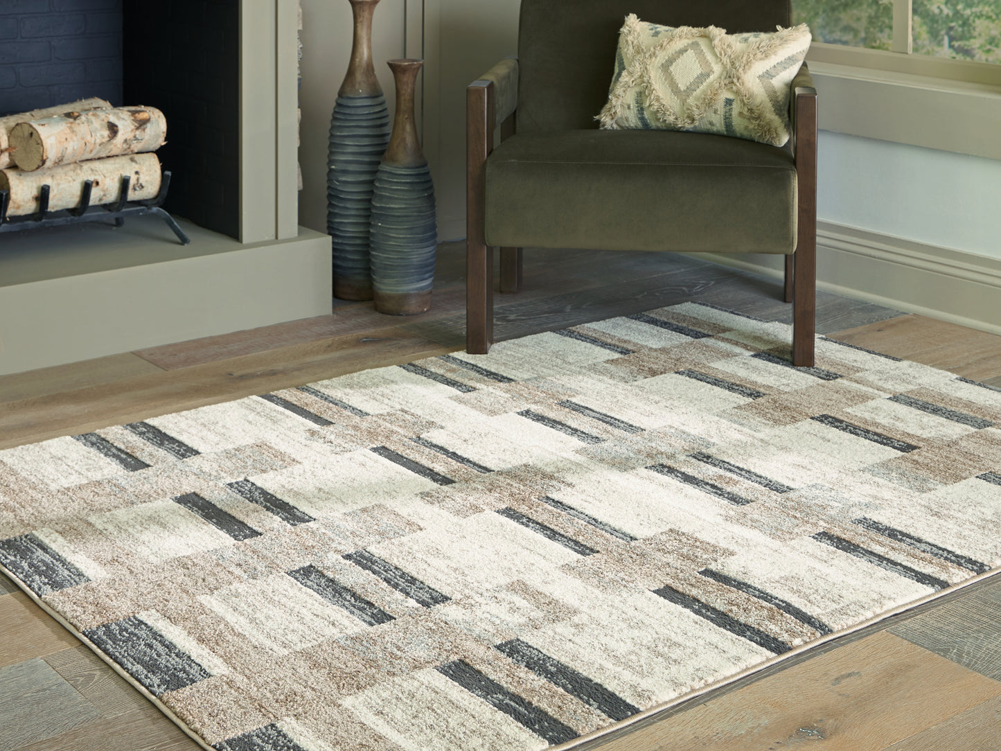 Pines Furniture Outlet - Ashley Furniture - Alstone Rug - 5'3" x 7' Area Rug / Multi - R407732
