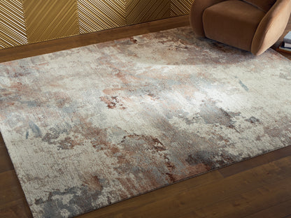 Pines Furniture Outlet - Ashley Furniture - Jadenburg Rug - Large Rug / Cream/Gray/Sienna - R408121