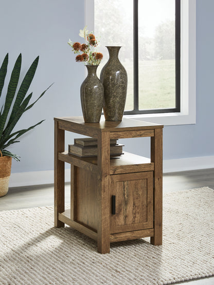 Pines Furniture Outlet - Ashley Furniture - Fendenmore Chairside End Table - Chair Side End Table / Brown - T190-117