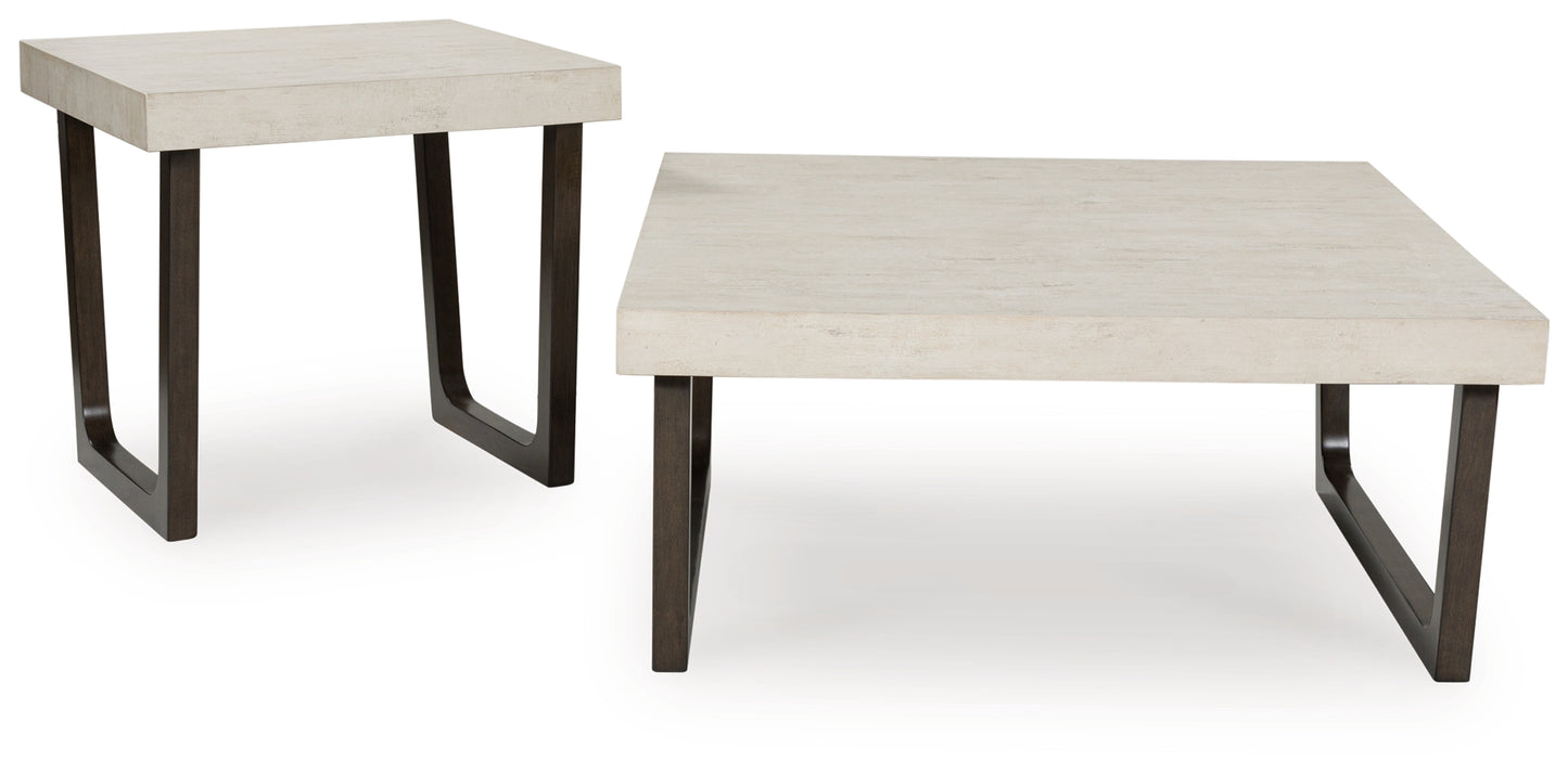 Pines Furniture Outlet - Ashley Furniture - Westenfort Table (Set of 2) - Occasional Table Set (Set of 2) / Espresso/Gray - T202-12