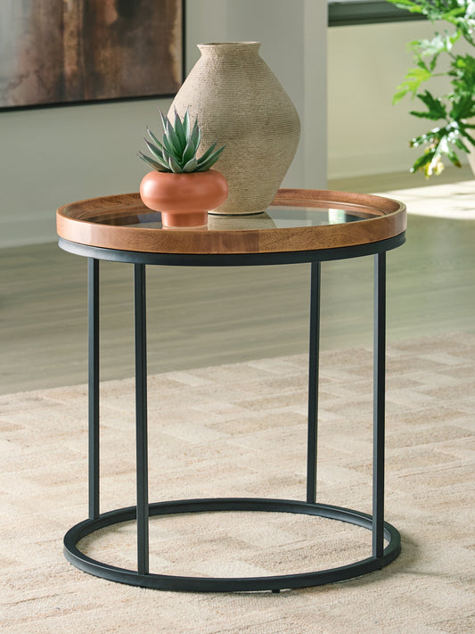 Pines Furniture Outlet - Ashley Furniture - Noraluna End Table - Round End Table - T502-6