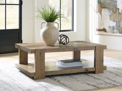 Pines Furniture Outlet - Ashley Furniture - Flangren Coffee Table - Rectangular Cocktail Table - T553-1