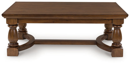 Pines Furniture Outlet - Ashley Furniture - Sturlayne Coffee Table - Rectangular Cocktail Table / Brown - T609-1