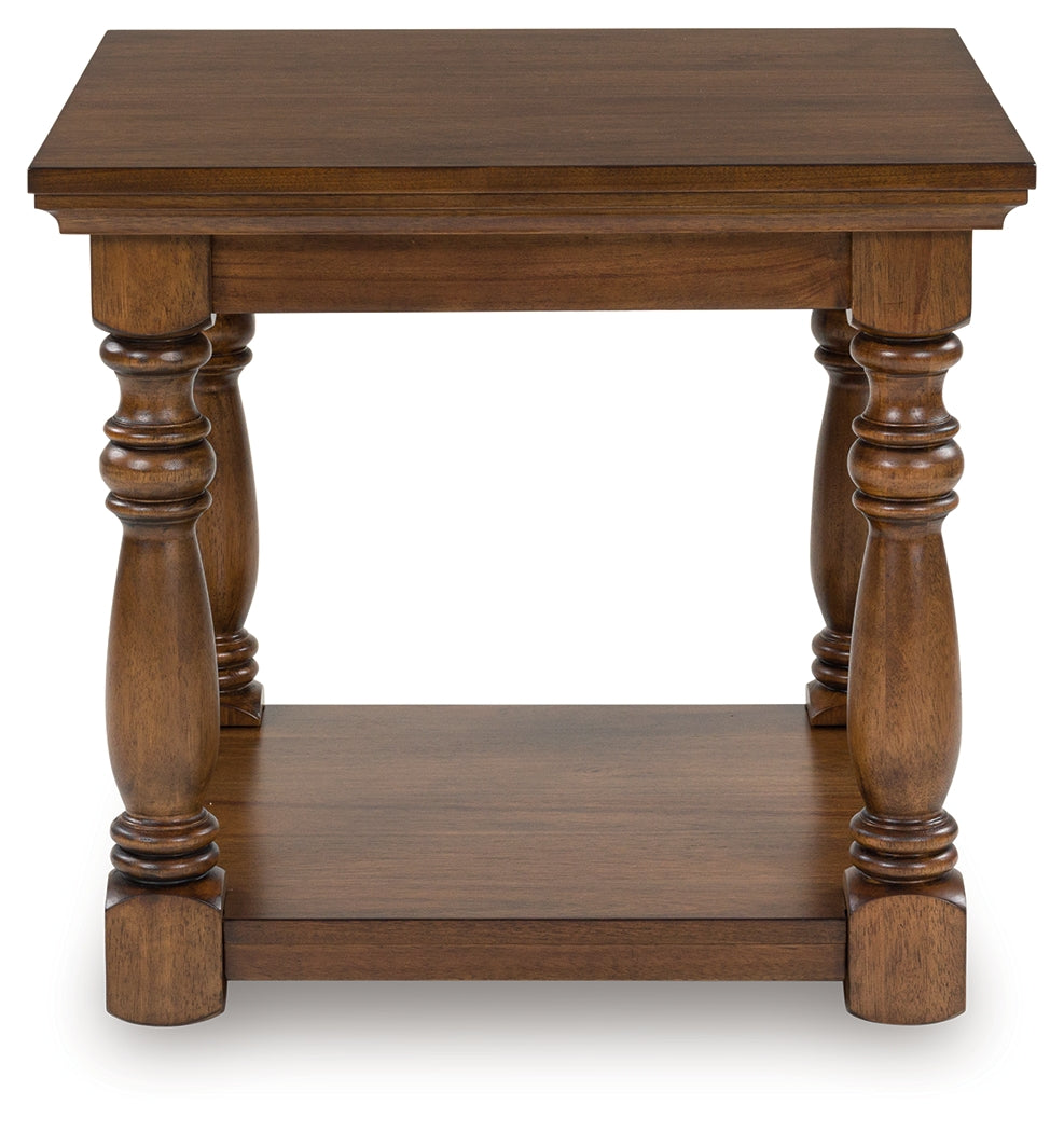 Pines Furniture Outlet - Ashley Furniture - Sturlayne End Table - Rectangular End Table / Brown - T609-3