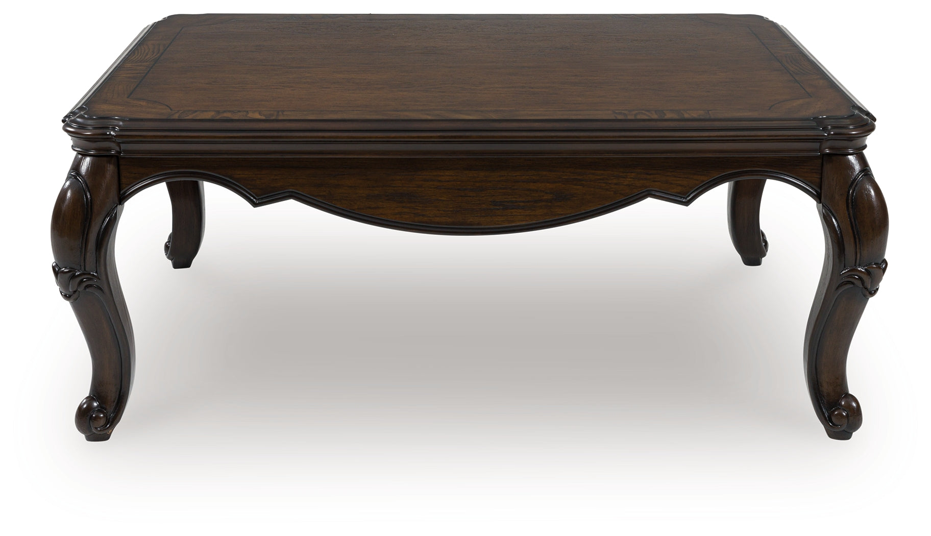 Pines Furniture Outlet - Ashley Furniture - Maylee Coffee Table - Rectangular Cocktail Table / Dark Brown - T617-1