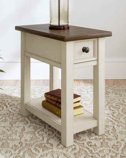 Pines Furniture Outlet - Ashley Furniture - Bolanburg Chairside End Table - Chair Side End Table / Two-tone - T637-107