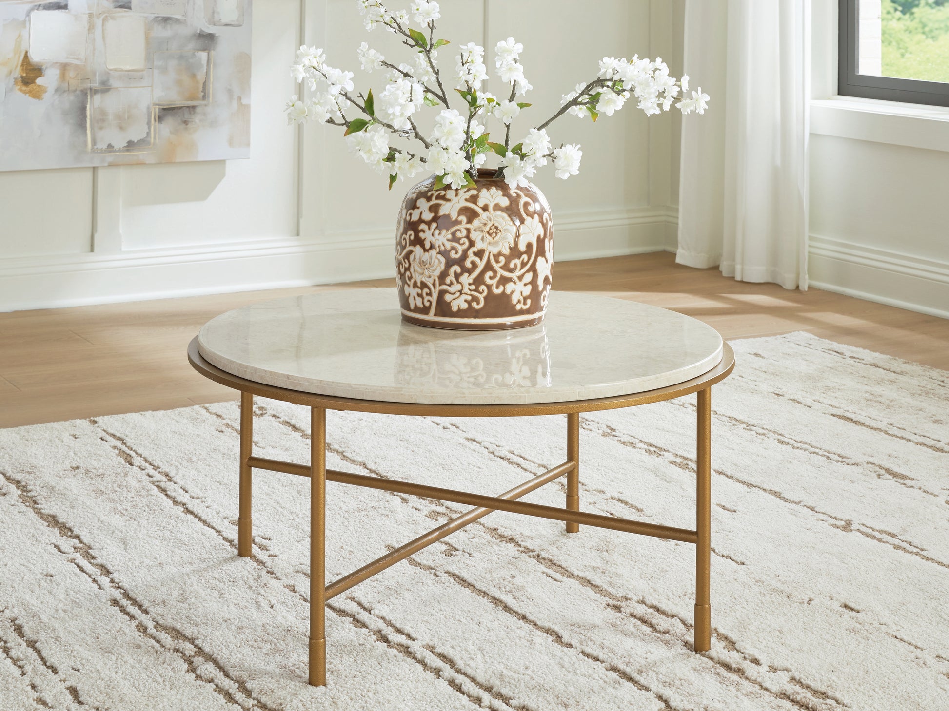 Pines Furniture Outlet - Ashley Furniture - Alben Coffee Table - Round Cocktail Table - T643-8