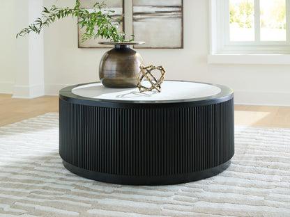 Pines Furniture Outlet - Ashley Furniture - Grayman Coffee Table - Round Cocktail Table - T650-8