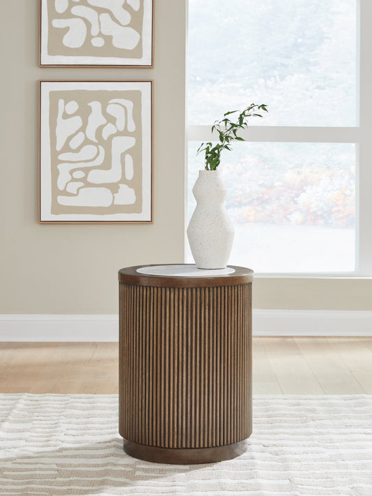 Pines Furniture Outlet - Ashley Furniture - Hadonna End Table - Round End Table - T658-6