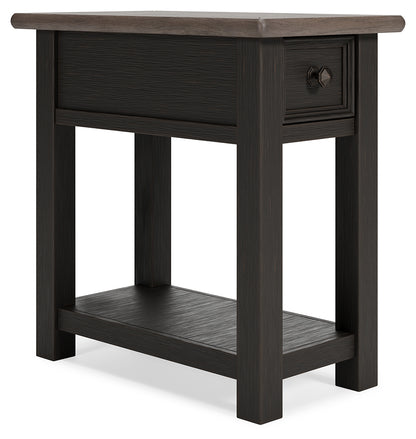 Pines Furniture Outlet - Ashley Furniture - Tyler Creek Chairside End Table - Chair Side End Table / Grayish Brown/Black - T736-107