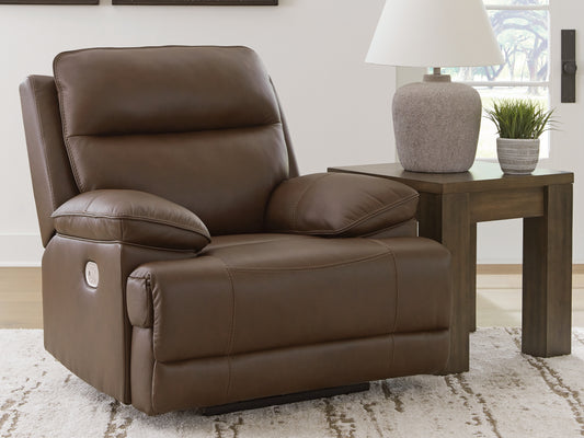 Pines Furniture Outlet - Ashley Furniture - VonRyan Living Room - PWR REC Loveseat/CON/ADJ HDRST / Tobacco - U1040018