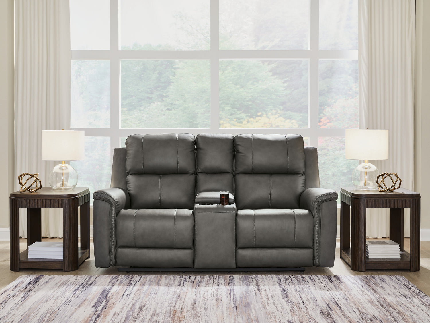 Pines Furniture Outlet - Ashley Furniture - Bleckley Living Room - PWR REC Loveseat/CON/ADJ HDRST - PCU1200018