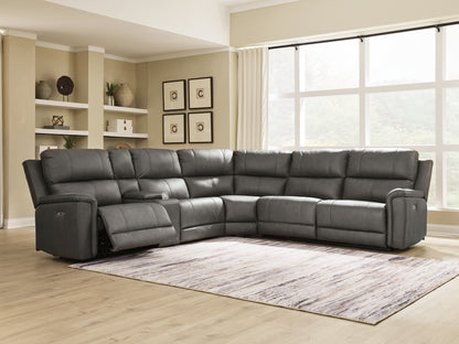 Pines Furniture Outlet - Ashley Furniture - Bleckley Sectional - 6-Piece Power Reclining Sectional / Anchor - PCU12000S5